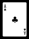 Ace of clubs playing card,