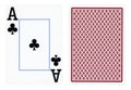 Ace of clubs - playing cards isolated