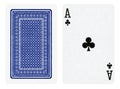 Ace of clubs - playing cards isolated