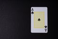 Ace of clubs in poker game