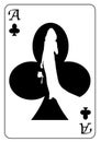 Ace of Clubs Royalty Free Stock Photo