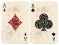 Ace of Diamonds & Clubs Royalty Free Stock Photo