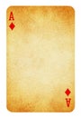 Ace of Diamonds Vintage playing card isolated