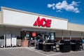 Ace Hardware Store Exterior and Trademark Logo Royalty Free Stock Photo