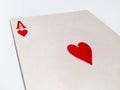 Ace Hearts Card with White Background