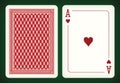 Ace of hearts - playing cards vector illustration Royalty Free Stock Photo