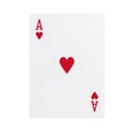 Ace of hearts playing card. Royalty Free Stock Photo
