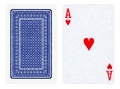 Ace of hearts - playing cards isolated