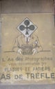 Old advertising sign for photographic services in French