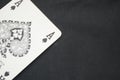 Ace playing card with black background