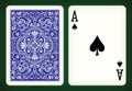 Ace of spades - playing cards vector illustration Royalty Free Stock Photo