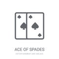 Ace of spades icon. Trendy Ace of spades logo concept on white b