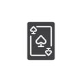 Ace of spades icon vector Royalty Free Stock Photo