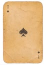 Ace of Spades old grunge soviet style playing card