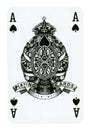 Ace of Spades playing card isolated on white Royalty Free Stock Photo