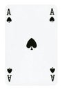 Ace of Spades playing card isolated on white Royalty Free Stock Photo