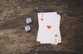 Ace of spades playing card top view Royalty Free Stock Photo