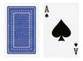 Ace of spades - playing cards isolated