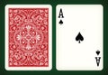 Ace of spades - playing cards vector illustration Royalty Free Stock Photo