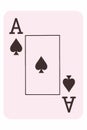 Ace of spades poker card vector illustration Royalty Free Stock Photo