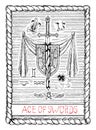 Ace of swords. The tarot card.