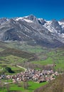 Acebedo village, MontaÃ±a de RiaÃ±o y Mampodre Regional Park, Leon province, Spain Royalty Free Stock Photo