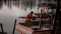 Aceh, Indonesia -29 July 2023 : activities of fishermen at the port in the afternoon