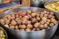 Aceitunas ObregÃÂ³n, production area in Spain, Seville, seasoned with herbs, has a strong and bitter taste