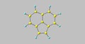 Acenaphthylene molecular structure isolated on grey