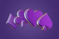 Aces cards symbols on purple background Royalty Free Stock Photo