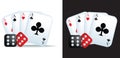 Aces and dice Royalty Free Stock Photo