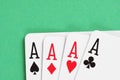 Aces playing cards detail