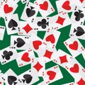 Aces playing cards seamless pattern Royalty Free Stock Photo