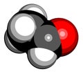 Acetaldehyde ethanal molecule, chemical structure. Acetaldehyde is a toxic molecule responsible for many symptoms of alcohol