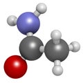 Acetamide ethanamide molecule. Used as plasticizer and industrial solvent. Carcinogenic known to cause cancer.