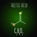 Acetic acid, ethanoic acid, is the second simplest carboxylic acid formula, an important industrial chemical