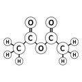 Acetic anhydride molecule icon Royalty Free Stock Photo