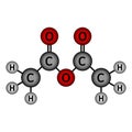 Acetic anhydride molecule icon Royalty Free Stock Photo