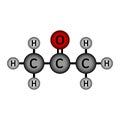 Acetone molecule icon