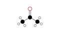 acetone molecule, structural chemical formula, ball-and-stick model, isolated image ketone