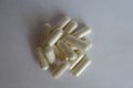 Acetyl L-Carnitine capsules on neutral background