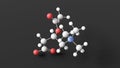 acetylcarnitine molecule, molecular structure, acetyl-l-carnitine, ball and stick 3d model, structural chemical formula with