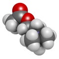 Acetylchloline (ACh) neurotransmitter molecule. Atoms are represented as spheres with conventional color coding: hydrogen (white Royalty Free Stock Photo