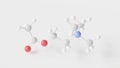 acetylcholine molecule 3d, molecular structure, ball and stick model, structural chemical formula neurotransmitter