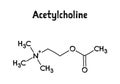 Acetylcholine structural formula of molecular structure