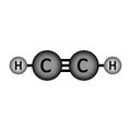 Acetylene molecule icon Royalty Free Stock Photo