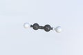 Acetylene molecule, isolated molecular model. 3D rendering