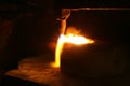 Acetylene torch smelting hot precious metals down