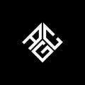 ACG letter logo design on black background. ACG creative initials letter logo concept. ACG letter design Royalty Free Stock Photo