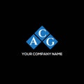 ACG letter logo design on BLACK background. ACG creative initials letter logo concept. ACG letter design Royalty Free Stock Photo